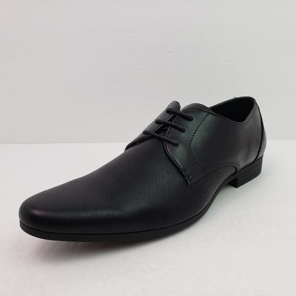 Boohoo MAN Embossed Vamp Smart Mens Size 10 Black Formal Dress Shoes MZZ65877-10 main image 9
